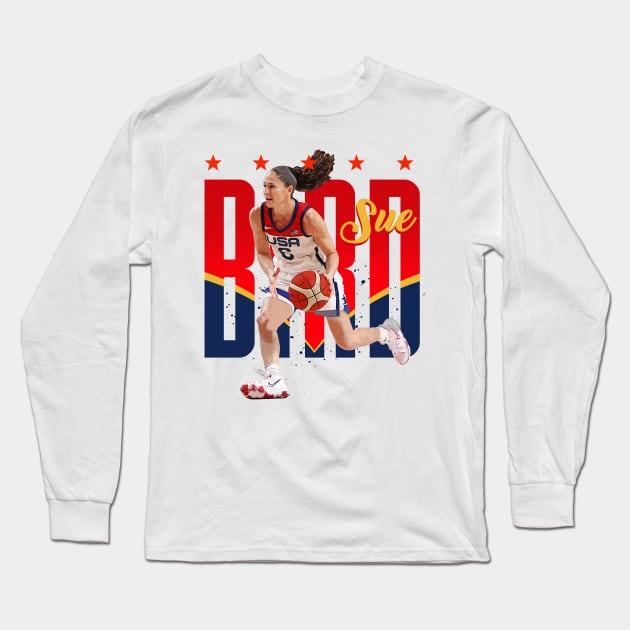 Sue Bird USA Long Sleeve T-Shirt by Juantamad